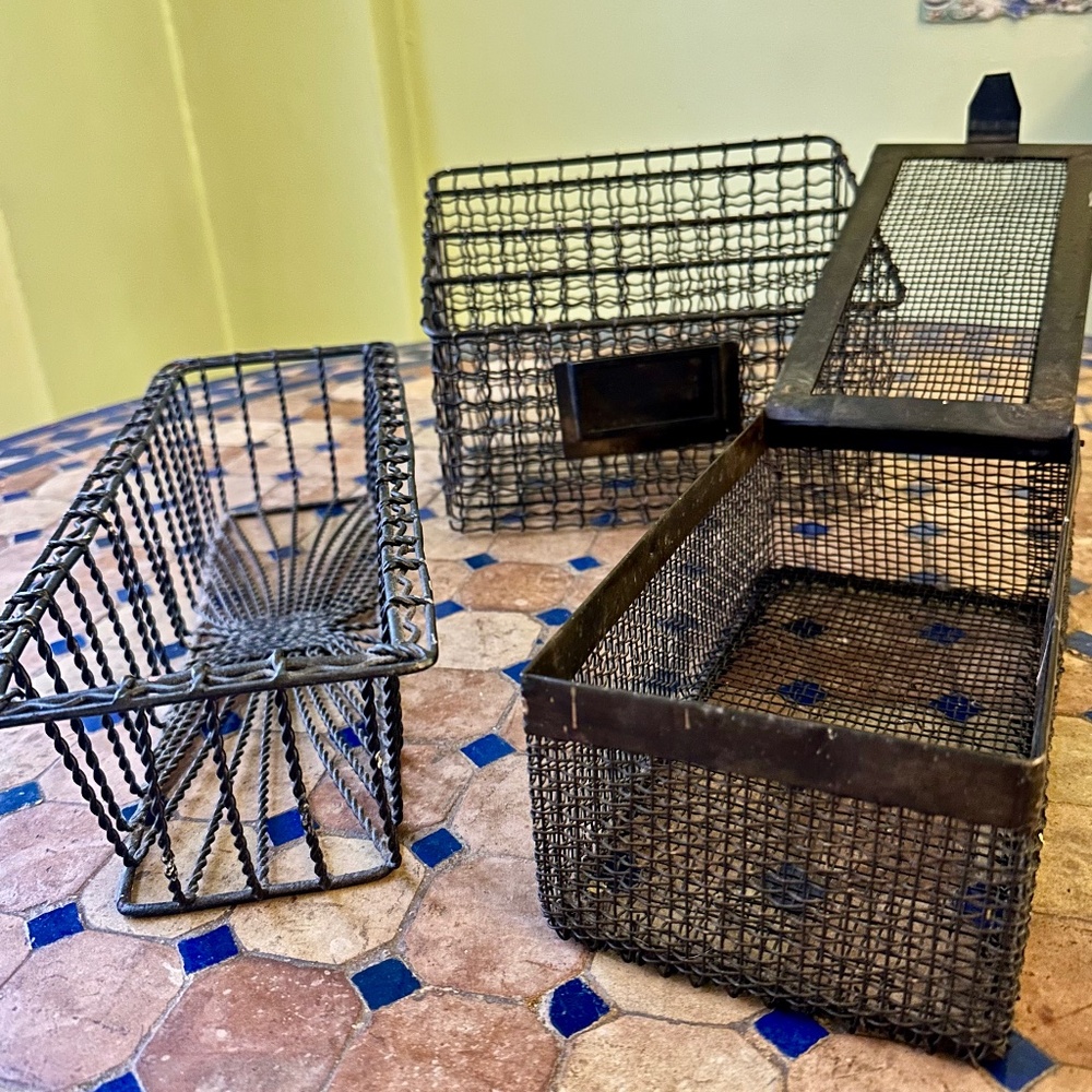 Trio of three metal holders